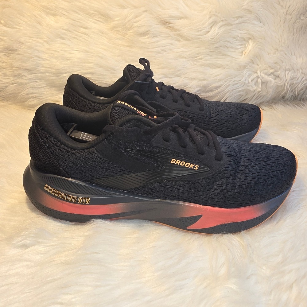 Brooks Adrenaline GTS 24 - Men's 8.5 D - Black/Ebony/Burnt Sienna